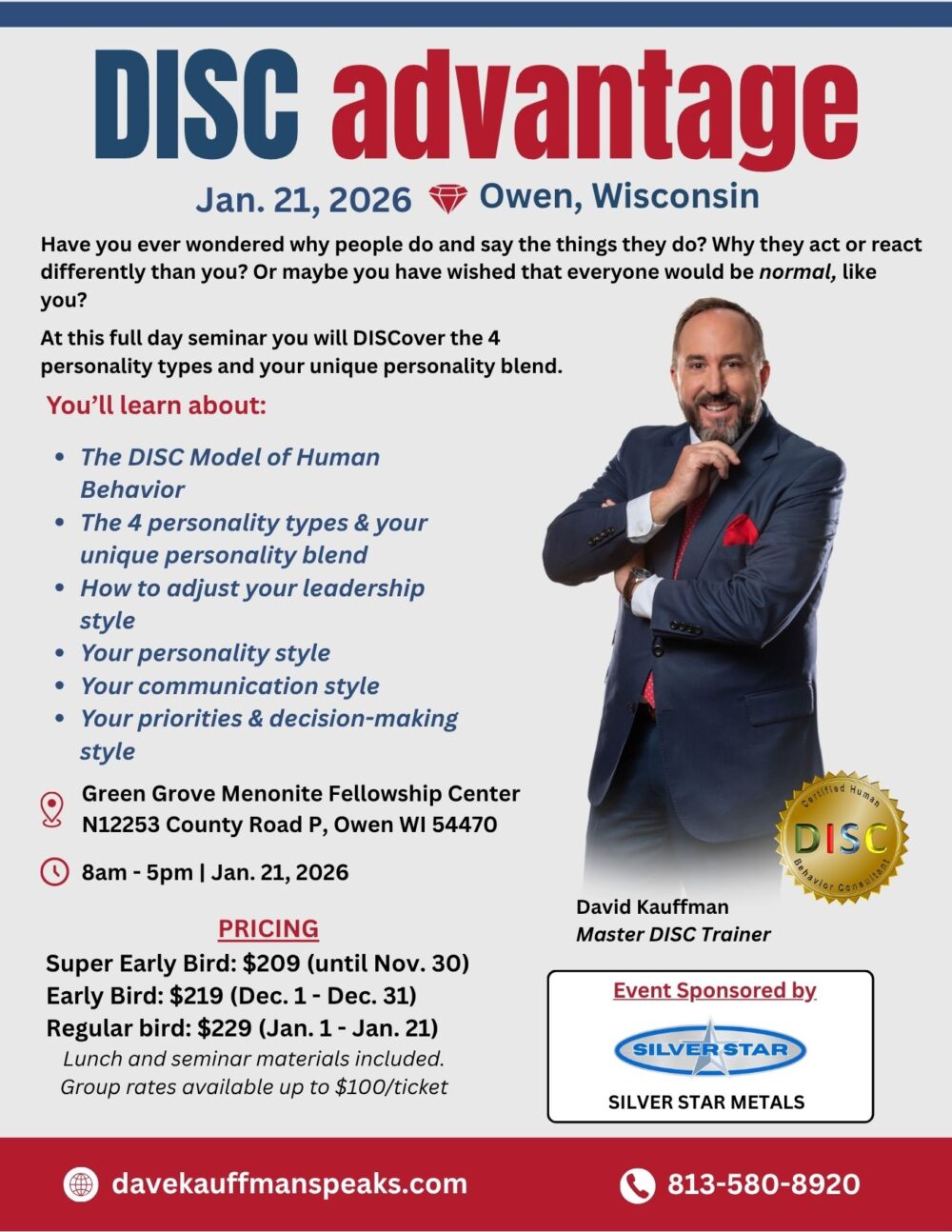 DISC Advantage 2025 WI DISC Advantage | Owen, WI (Jan. 21)